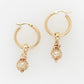 French Knitted Pearl Hoop Earrings