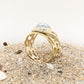 Pearl Coral Two Tone Ring