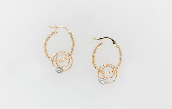 Keshi Rings Hoop Earrings