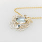 Sea Creatures, Blue, Champagne, White Diamond and Mabe Pendant  