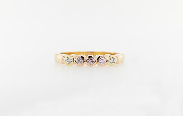 Anniversary Pink Argyle & White Diamond Ring