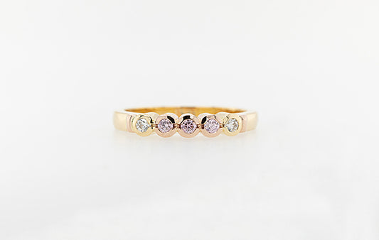 Anniversary Pink Argyle & White Diamond Ring