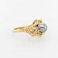 Pink, Champagne & Whatie Diamond & Pearl French knitted Ring