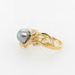 Pink, Champagne & Whatie Diamond & Pearl French knitted Ring