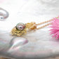 French Knitted Pearl & Pink Diamond Pendant