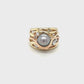 Pearl & Champagne & Pear Diamond Ring