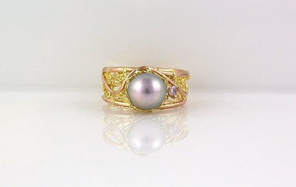 Pearl Knitted Ring with FLP 18RY
