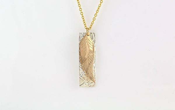 Gum Leaf Pendant Embossed Backing Plate