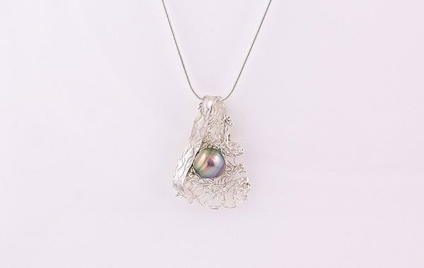 French Knitted Pearl Pendant