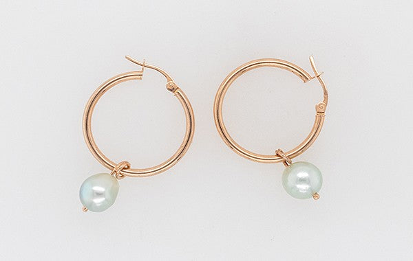 Akoya Hoop Earrings