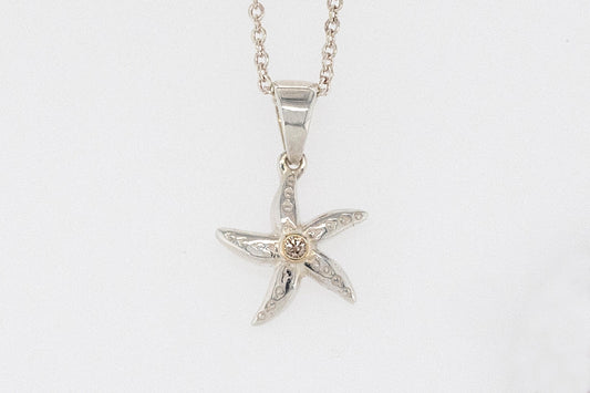 Starfish Diamond Pendant SS 9Y