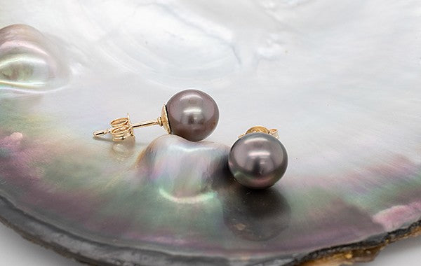 Pearl Stud Earrings 8.4-8.91mm